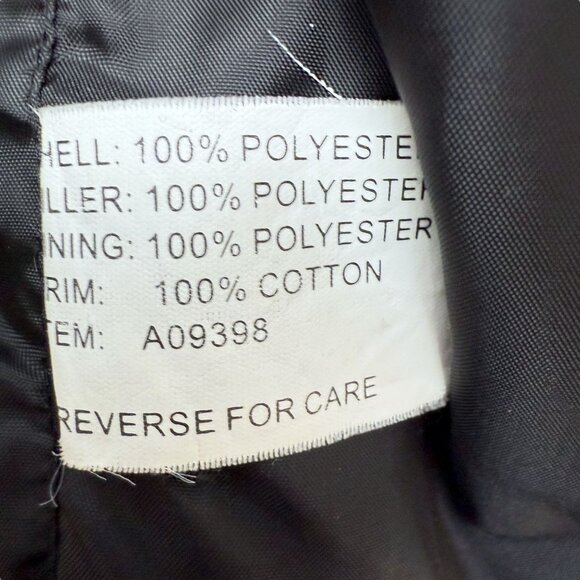 The Tog Shop Black Quilted Jacket XL Womens Barn Coat Preppy Equestrian - Picture 10 of 12